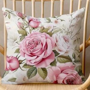 4/$30 New Floral Pillow Case - Size 18 x 18 Inches